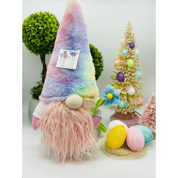 Spring Rainbow Hat Easter Gnome - Picture 1 of 2